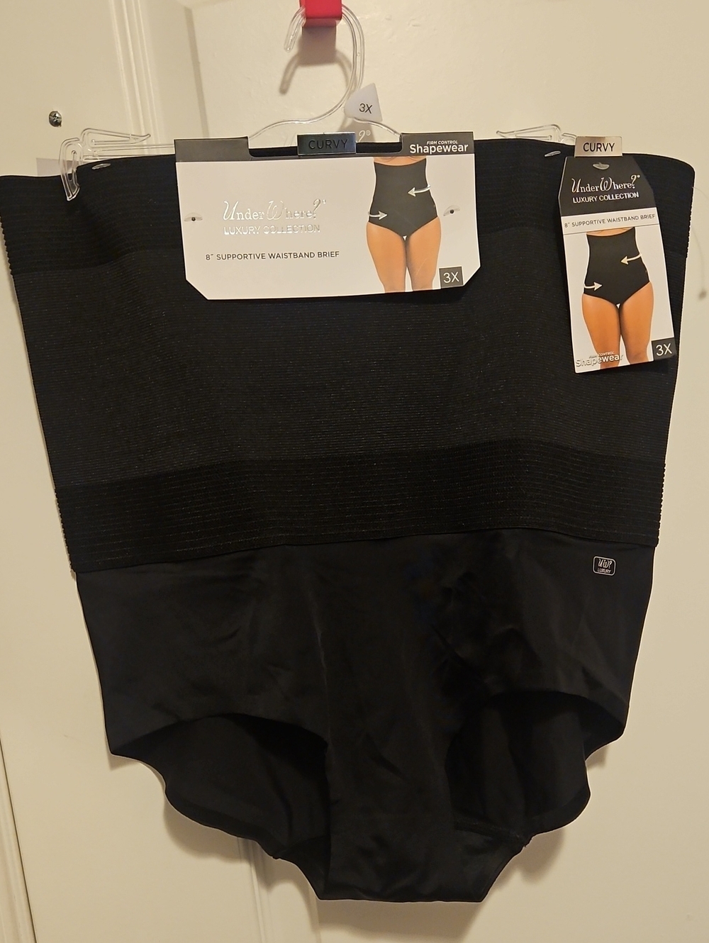 Black High-Waist Support Briefs - 3X